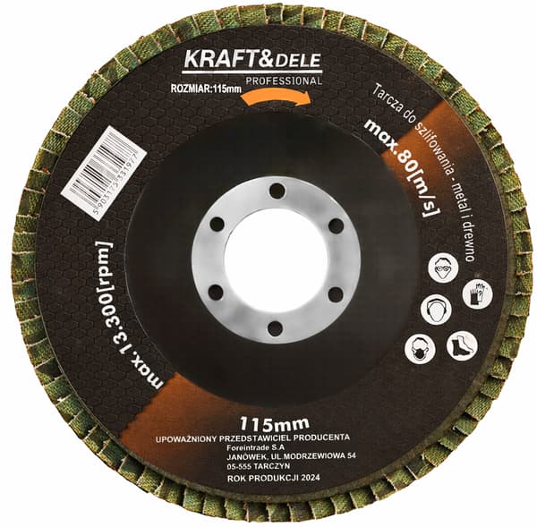 P80 Lamskive 115 mm Universal | Kraft&Dele