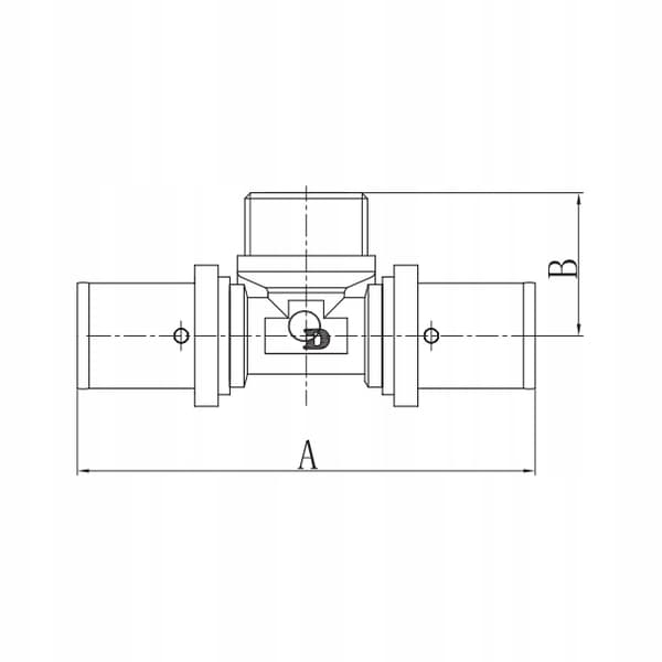 PEX T-stycke 25X1X25 GZ Presskoppling