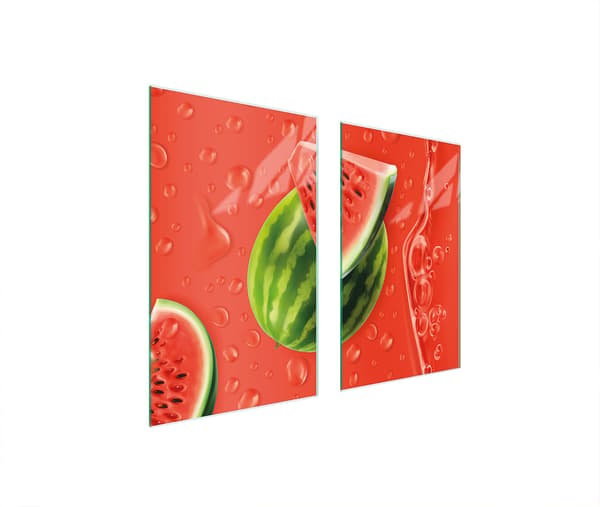 GLASSKYDDSPLÅT FÖR SPIS 75x52 VATTENMELON
