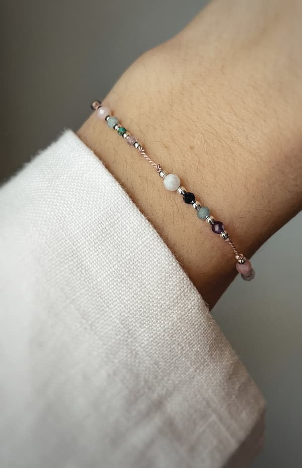 Fiskarnas armband med silverkulor