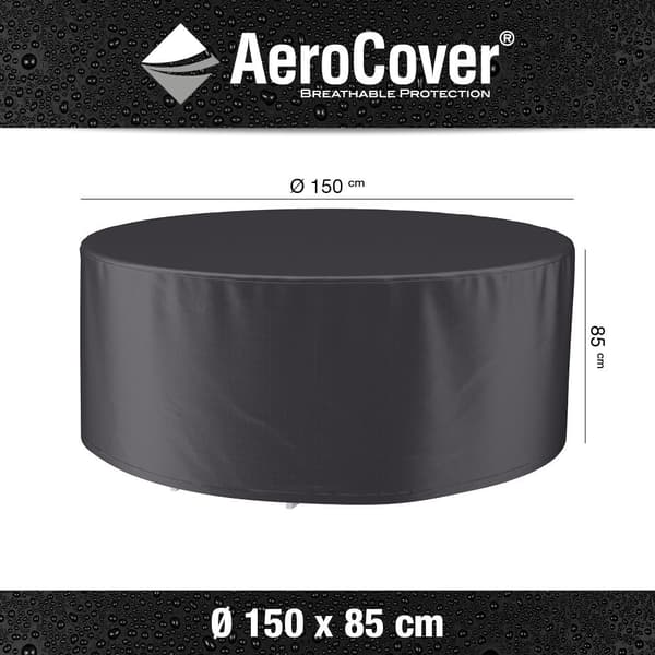 AeroCover rundtmøbelcover grå Ø150x85 cm