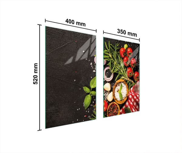 GLASSKYDDSPLÅT FÖR SPIS 75x52 MAT