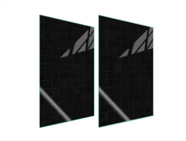 GLASBESKYTTELSESPLADE TIL KØKKEN 2x35x52 SORT