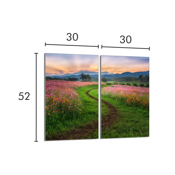 Glasbeskyttelsesplade til komfur 2x30x52 Mountains