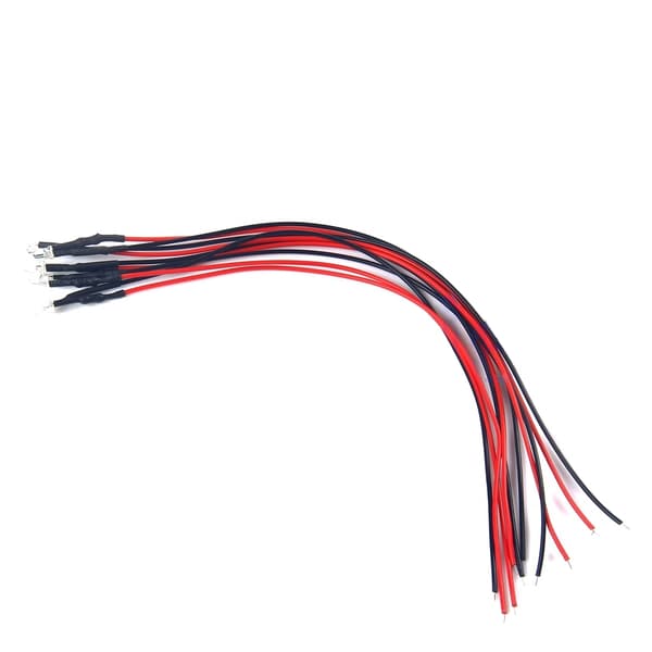 LED-DIOD 3mm 12V DC VIT MED 20CM KABEL