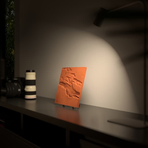 Space Plate-ställ - 20×20 cm (koppar)