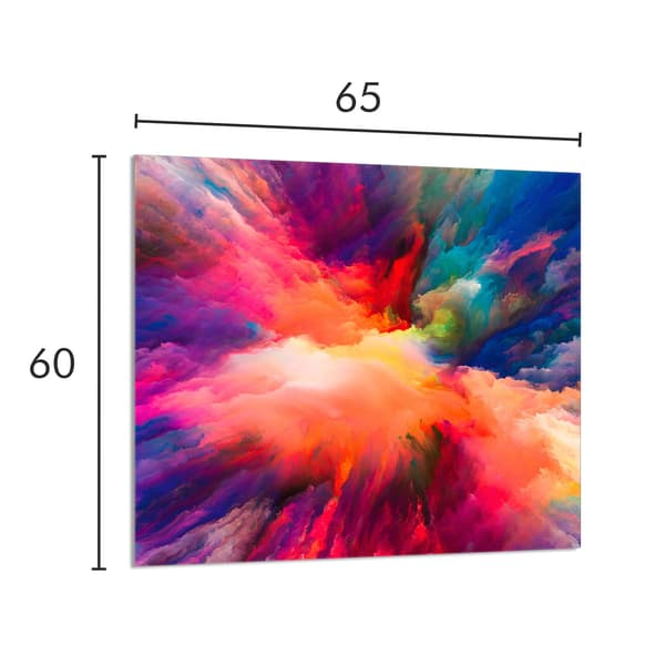 GLASPANEL TIL KØKKEN 65x60 Farverig