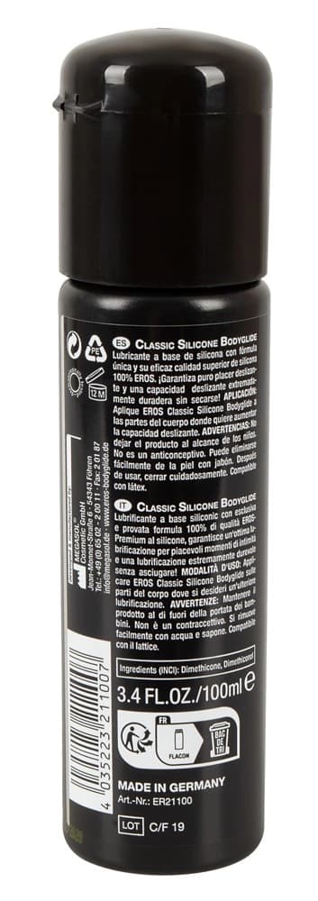 EROS Klassisk Silikone Smøremiddel 100 ml