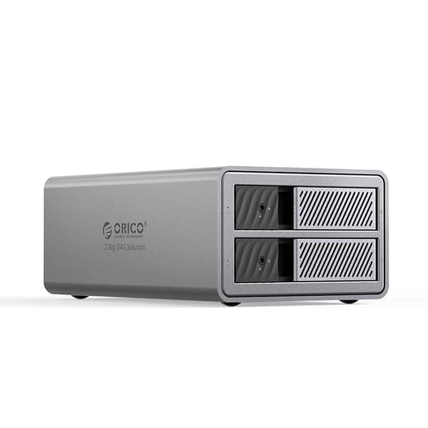9828RU3 disk array med RAID-controller til 2 drev 2,5'' / 3,5'' SATA HDD / SSD - grå