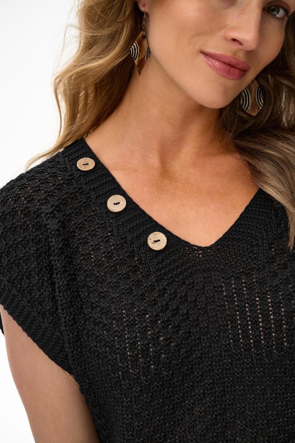 Lusi Sort Damebluse Lusi Sort Damebluse 36/38