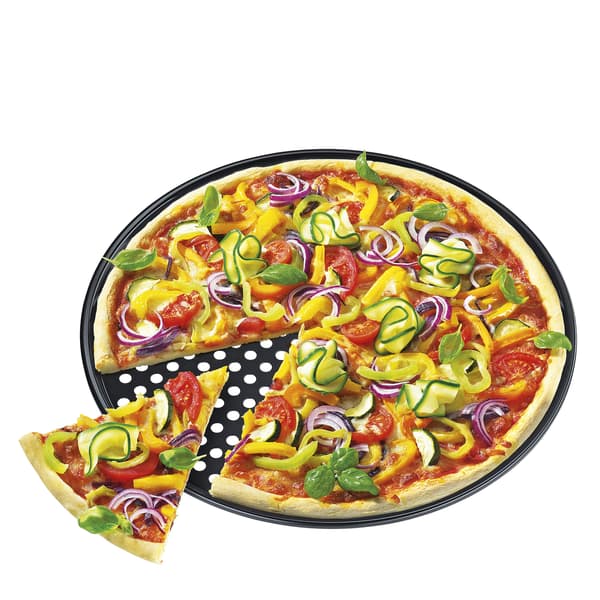 Pizzapande, stålplade, diameter 36 cm / Kuchenprofi