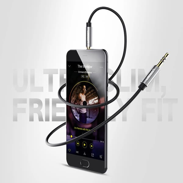AUX mini jack lydkabel 3,5 mm 3m - sort