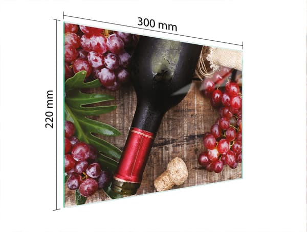 GLAS SKÆREBRÆT 30x22 VIN