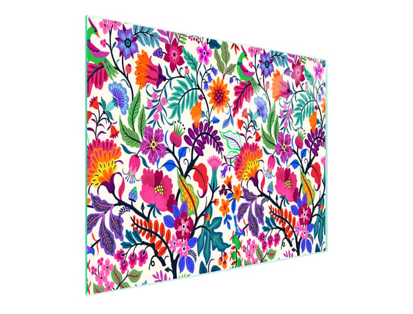 SKÄRBRÄDA I GLAS 52x30 BLOMMOR