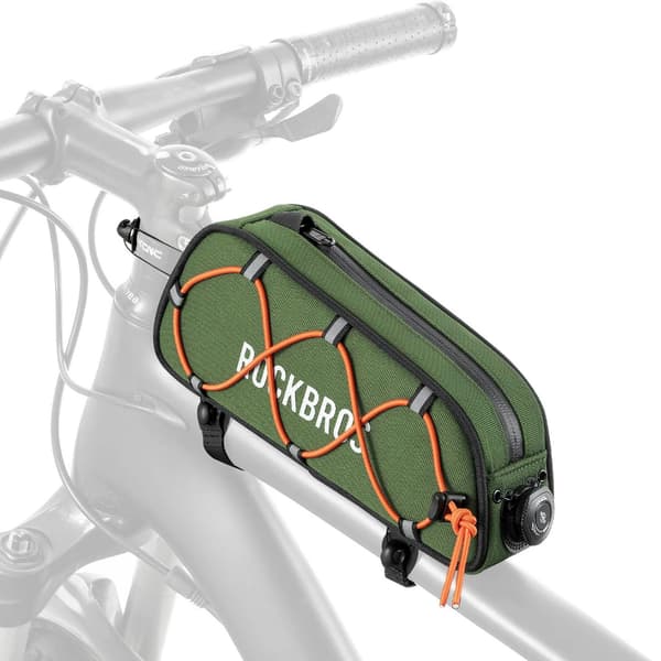 Vattentät cykelväska för överrör 0,7L - grön