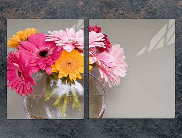 GLASBESKYTTELSESPLADE TIL KOMFUR 85x52 BLOMSTER
