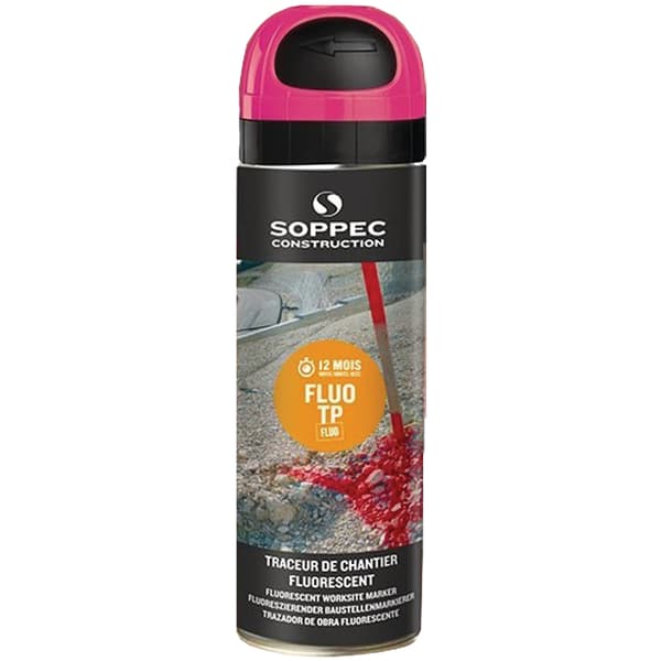 Fluo TP märkspray 500ml, rosa soppec