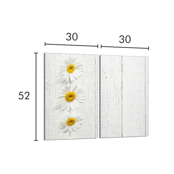 Lasinen suojalevy liedelle 2x30x52 Puu