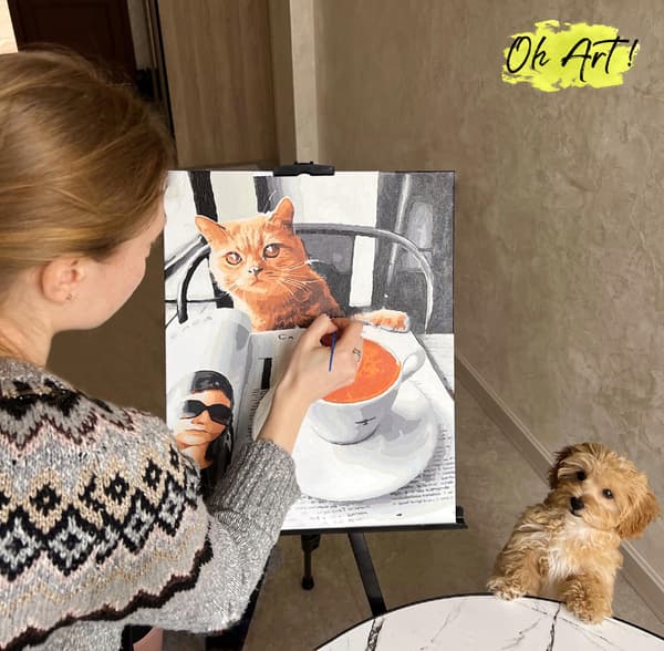 Maleri efter tal for børn Maleri efter tal med ramme Oh Art!