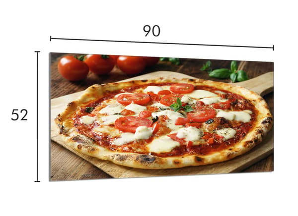 Skyddsplatta i glas för pizzaspis 90x52