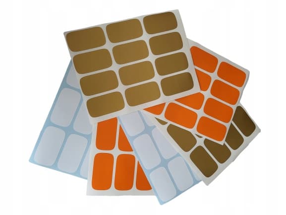 Glasetiket 7,5x4 cm til syltetøj 48 stk. brun mat