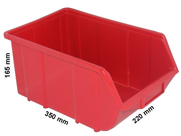 Ecobox opbevaringsbeholder, stor | Rød