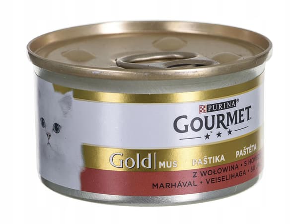 GOURMET GOLD mousse med oksekød - vådfoder til katte - 24x85 g
