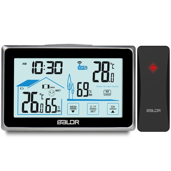 Väderstation med display BD-910 svart