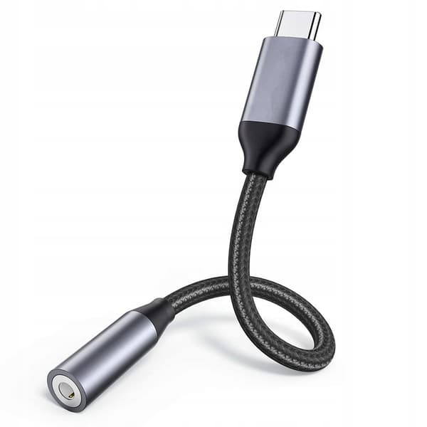 USB-C til mini jack adapter med DAC 3,5 mm AUX