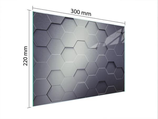 SKÄRBRÄDA I GLAS 30x22 MÖNSTER