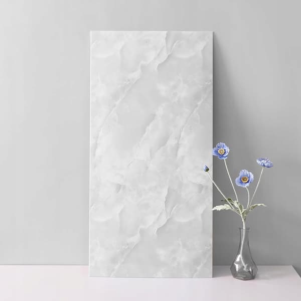 SELVKLÆBENDE PANEL GRÅ MARMOR PVC LAMINAT GLANS 80x40 cm panel9