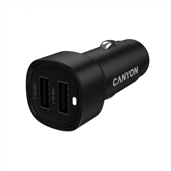 CANYON OnDrive 24 24W 2xUSB-A Biloplader Sort