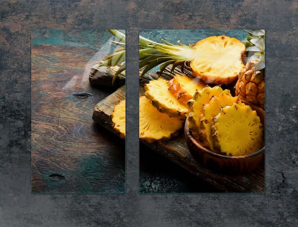 GLASSKYDDSPLÅT FÖR SPIS 70x52 ANANAS