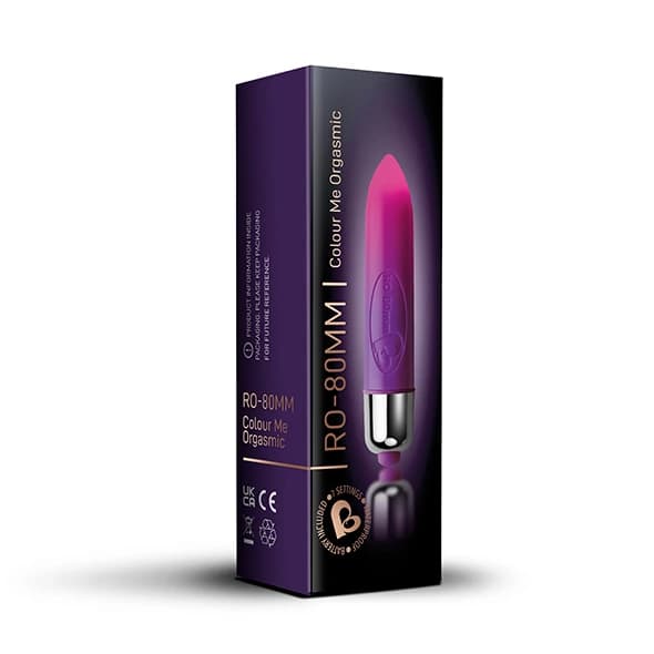 RocksOff RO80mm 7-hastigheds farveskiftende vibrator