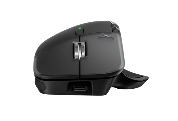 Logitech MX Master 4 til MAC trådløs mus RF trådløs + Bluetooth, 8000 DPI, Space Black