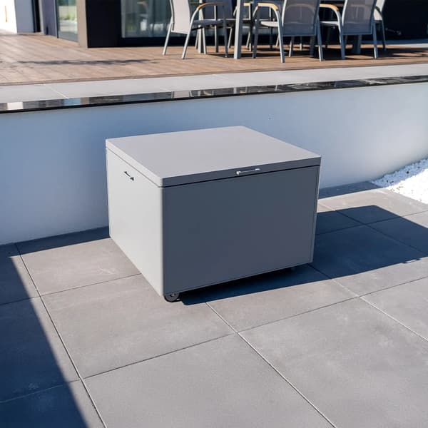 Homms trädgårds- och terrasslåda, grå aluminium