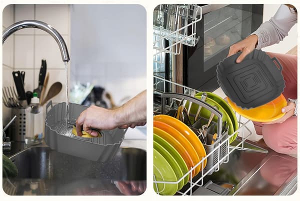 3x SILIKONEFORM TIL AIR FRYER BAGEINDSATS