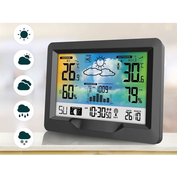 Vejrstation med display BD-901 sort