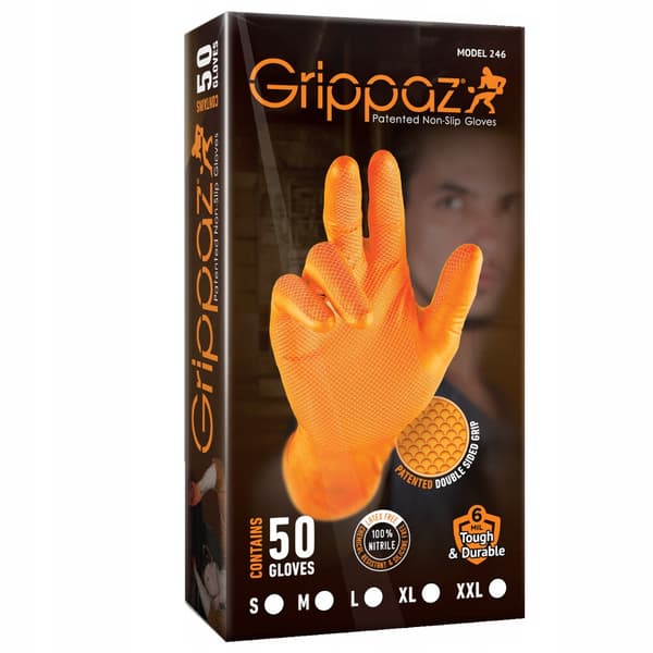 Grippaz nitrilhandskar storlek 9/L 50 st