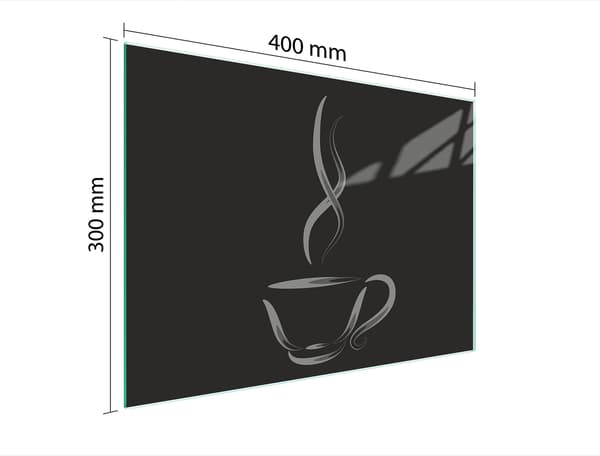 SKÄRBRÄDA I GLAS 40x30 KAFFE