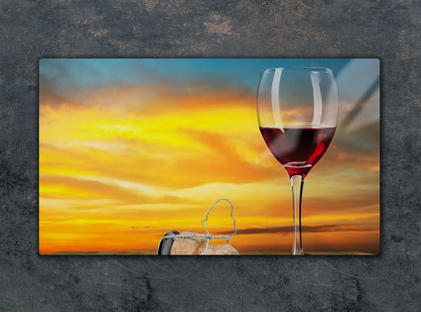 GLAS SKÆREBRÆT 52x30 VIN