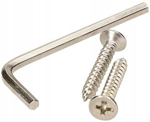 Fast INOX-knop, oval, bøjet