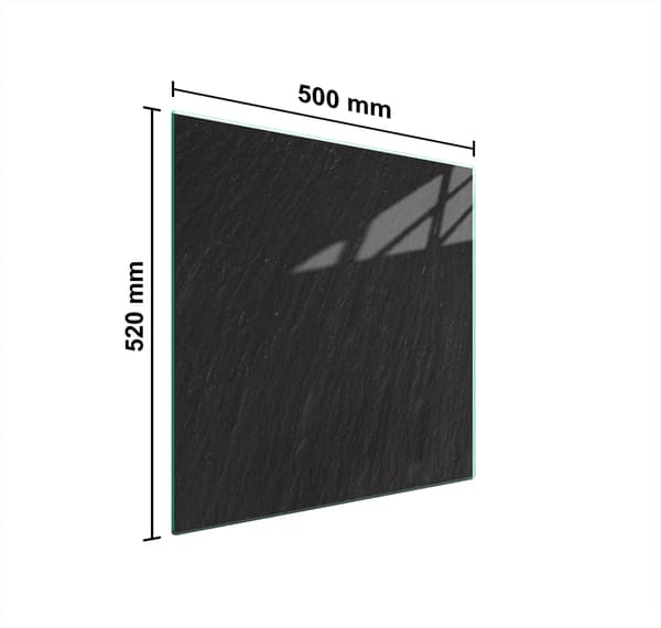 GLASBESKYTTELSESPLADE TIL KOMFUR 50x52 BASIL