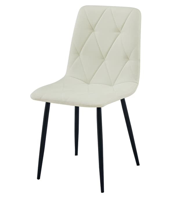 LIBRA stol - beige stof / sorte ben x 1
