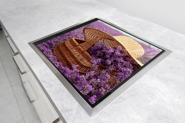 GLASSKYDDSPLÅT FÖR SPIS 50x52 LAVENDEL