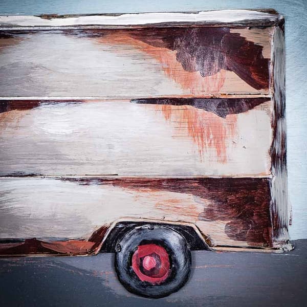 3D-metallbild LOFT LEVERANSBIL 60x40 cm