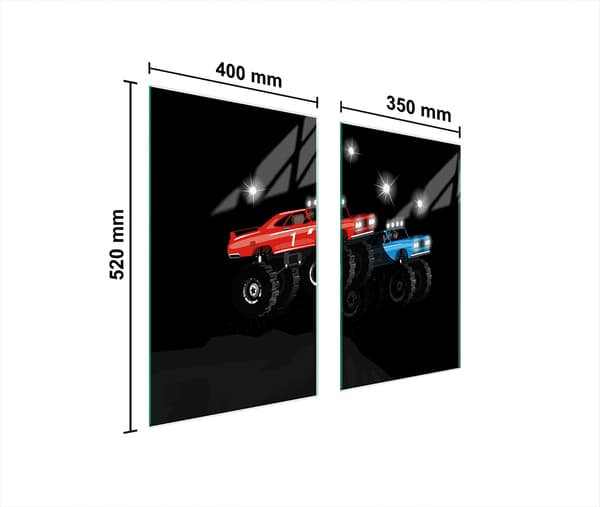 GLASBESKYTTELSESPLADE TIL KOMFUR 75x52 AUTO