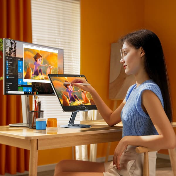 360-graders foldbar tablet-bordstativ - grå