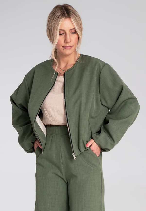 Elegant dambomberjacka grön storlek S/M