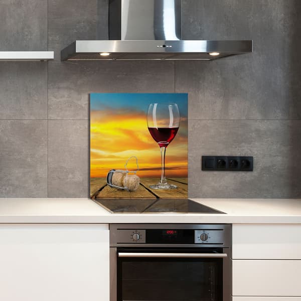 GLASPANEL TIL KØKKEN 60x65 Vin